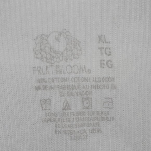 Fruit of the Loom White Sleeveless Scoop Neck Tank (TS015) - Picture 4 of 4